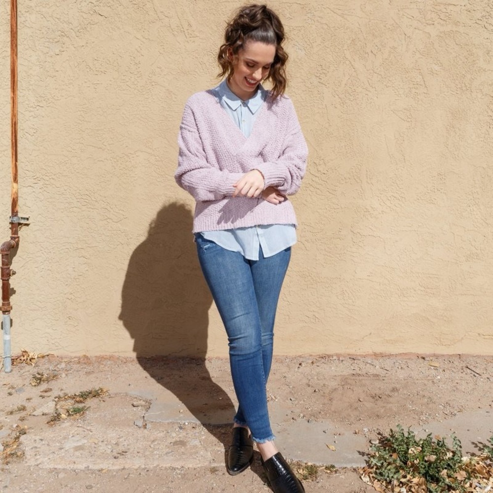 Free People Coco V-Neck Pullover Sweater